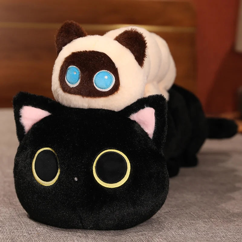 Long Cat Caterpillar Plush Toy – Soft Stuffed Pillow Cushion