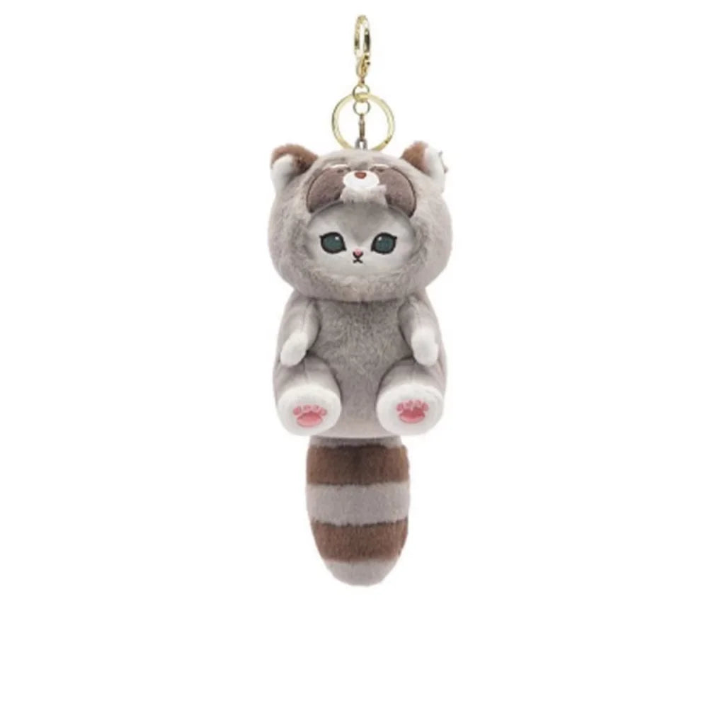 Long Tail Cat Plush Keychain Cute Animal Bag Charm