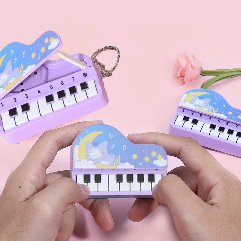 Mini Desktop Piano Keychain Musical Toy for Kids and Music Lovers