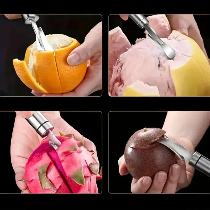 Stainless Steel Orange Peeler – Citrus Fruit Slicer & Easy Peel Removal Kitchen Tool