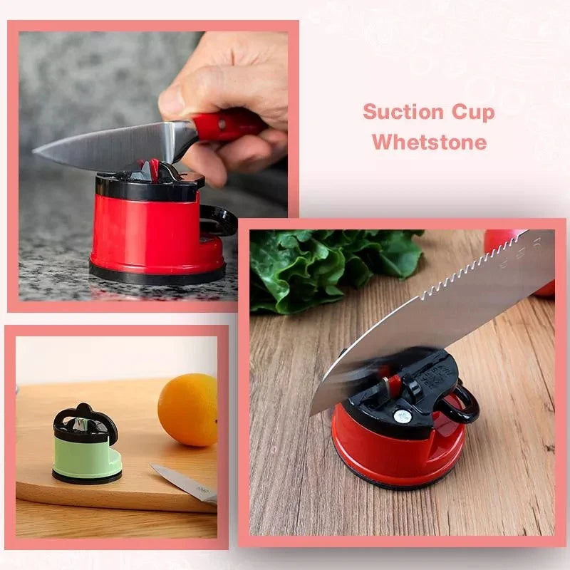 Suction Knife Sharpener – Portable Manual Kitchen Knife Sharpening Tool