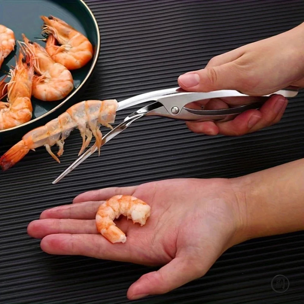 Stainless Steel Shrimp Deveiner – Ergonomic Fishbone Seafood Preparation Tool