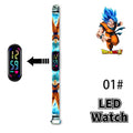 Bandai Dragon Ball Z Fashion Cartoon Action Printing Anime LED Type Watches Kids Watch Birthday Gifts Toys