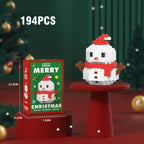 Christmas Building Block Series Gifts Micro Bricks Santa Claus Reindeer Assembling Bricks Table Decoration Toys Children Kids