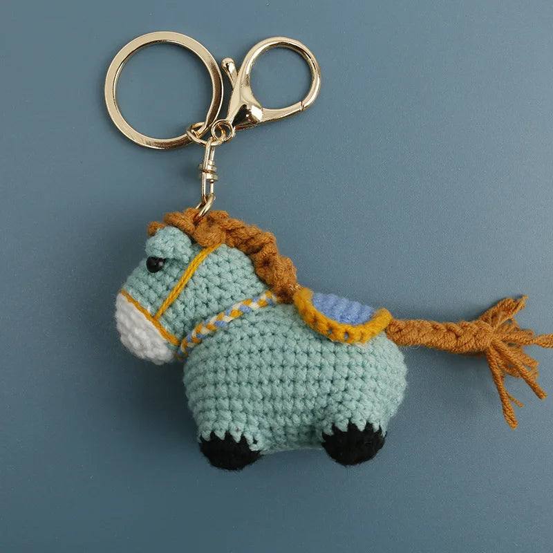 Funny Zebra Crochet Keychain Sheep Animal Bag Charm