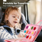 Montessori Toddler Busy Board Activity Book for Fine Motor Skills Learning
