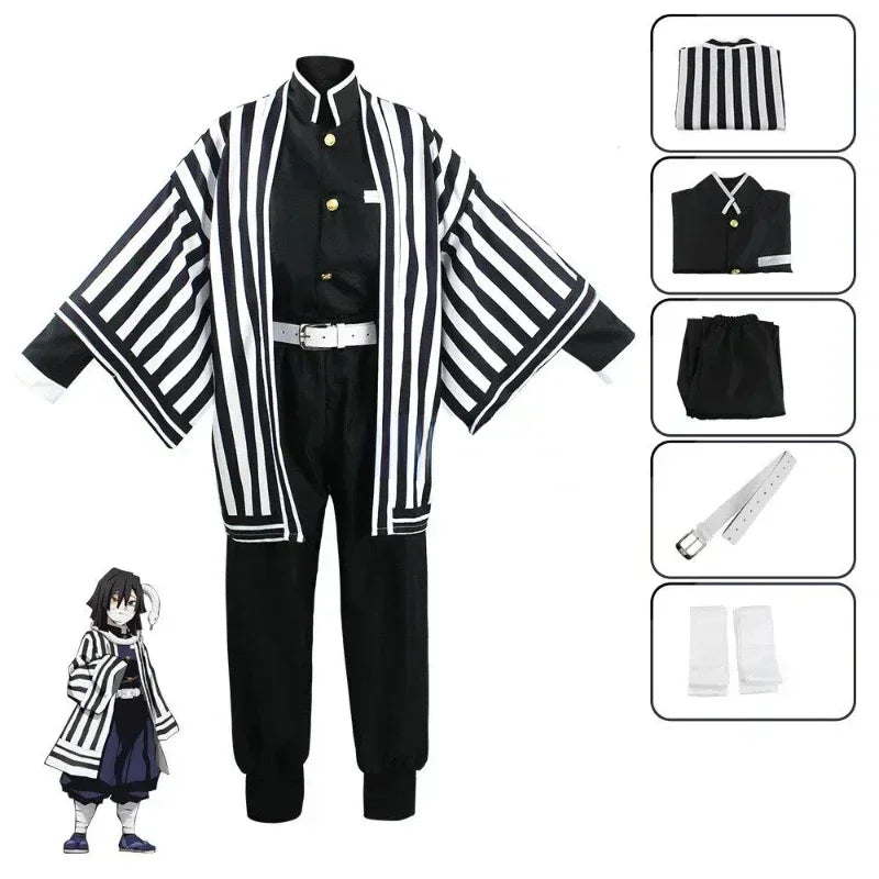 Anime Kimetsu No Yaiba Kamado Nezuko Cosplay Kostuum Kimono Demon Slayer Cosplay Pruiken Haren Halloween Carnaval Vrouwen Outfit