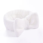 Coral Fleece Bow Spa Makeup Headband for Women