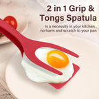 2-in-1 Grip Flip Spatula Clamp – Non-Stick Kitchen Turner Tool
