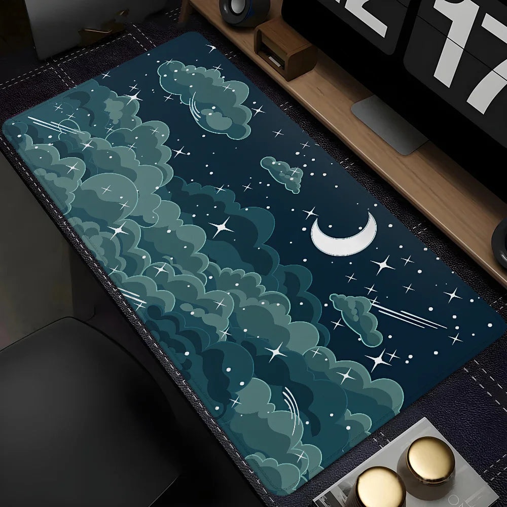 Skyscape Setup Gaming Accessories Large Mouse Pad Gamer Mousepad Anime Support Laptop Desktops Office Accessory Desk Mat Cabinet