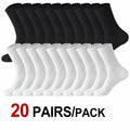 10/20 Pair Men Women Anti Odor Knitted Mid Tube Socks Suitable All Seasons Sweat Absorbing Breathable Couples Casual Sports Sock
