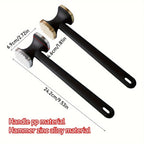 Heavy Duty Stainless Steel Meat Tenderizer Hammer – Rubber Grip Steak Mallet Tool