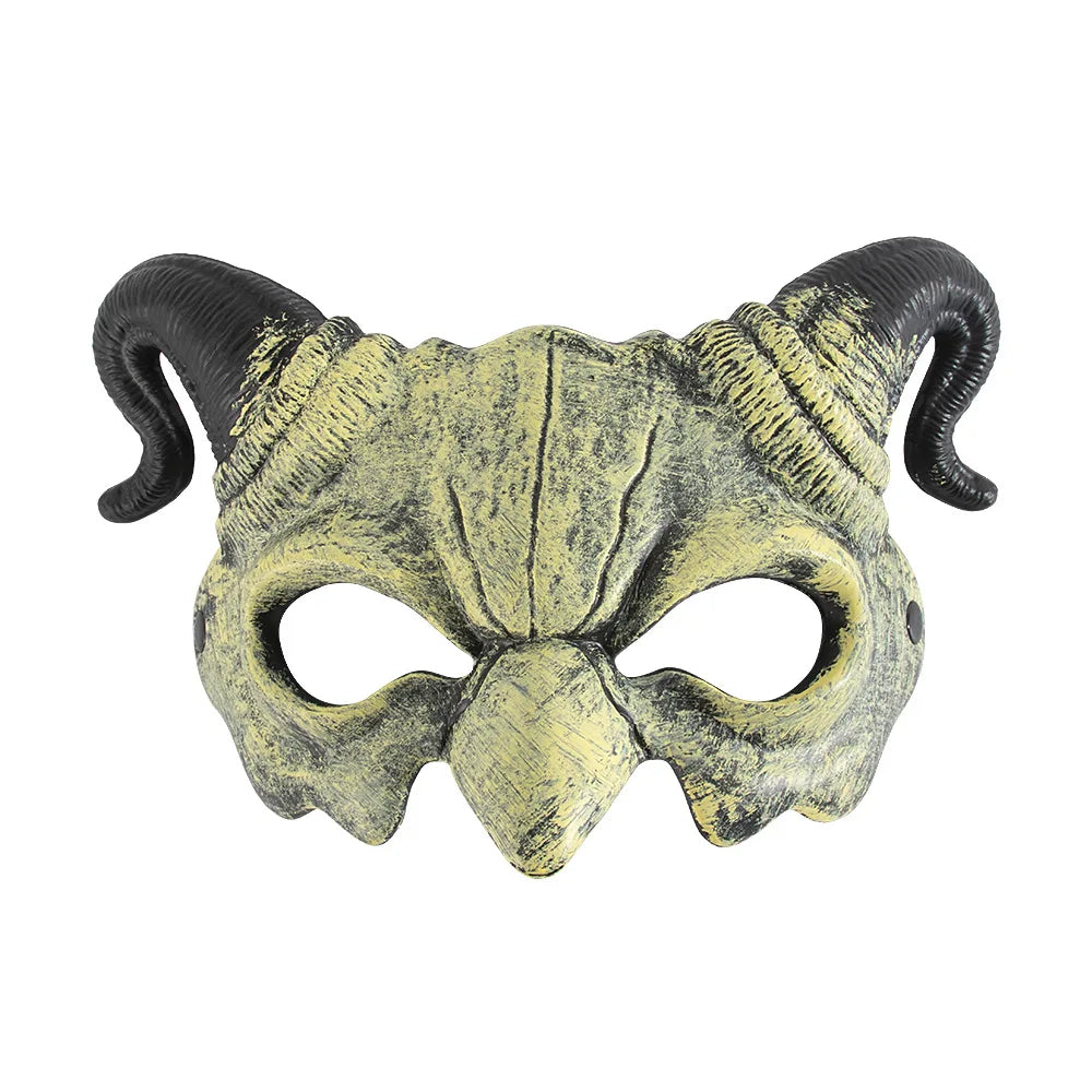 Upgraded RP Devil Half-Face Mask, Carnival and Halloween Party Costume and Props for Holiday Atmosphere Fortnite
