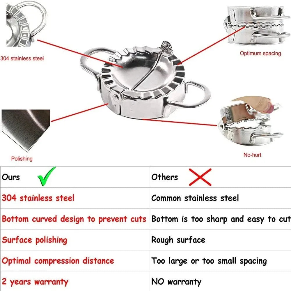 Stainless Steel Dumpling Maker Press for Ravioli and Pastry Tool