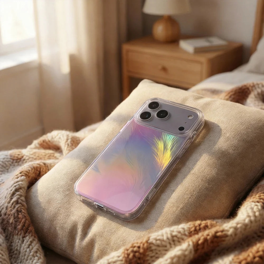 Colorful Feather Clear Magnetic Case For iPhone 18 17 16 15 14 13 12 ProMax For Magsafe Wireless Charge Hard PC Shockproof Cover