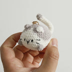 Small Cat Crochet Keychain Cute Kitten Bag Charm
