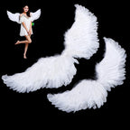 Kids Adult Party Swallow White Angel Feather Wings Halo Magic Wands Cosplay Elastic Straps Wedding Halloween Birthday Props