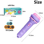 Kids Cartoon Projection Flashlight – Storytelling Projector Toy