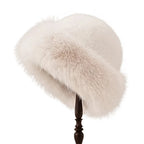 Plush Warm Fur Fluffy Beanie Hat for Winter Outdoor Comfort