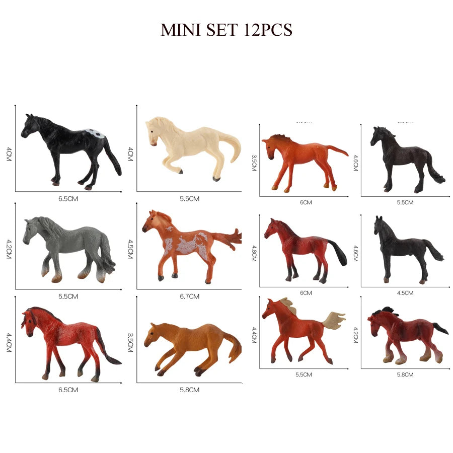 Mini Farm & Wildlife Animal Figurine Set