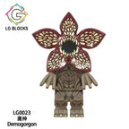 I4Pcs/Set The Horror TV Dustin Mike Lucas Will Demogorgon Model Building Blocks Enlighten Action Figure Bricks Toys For Children