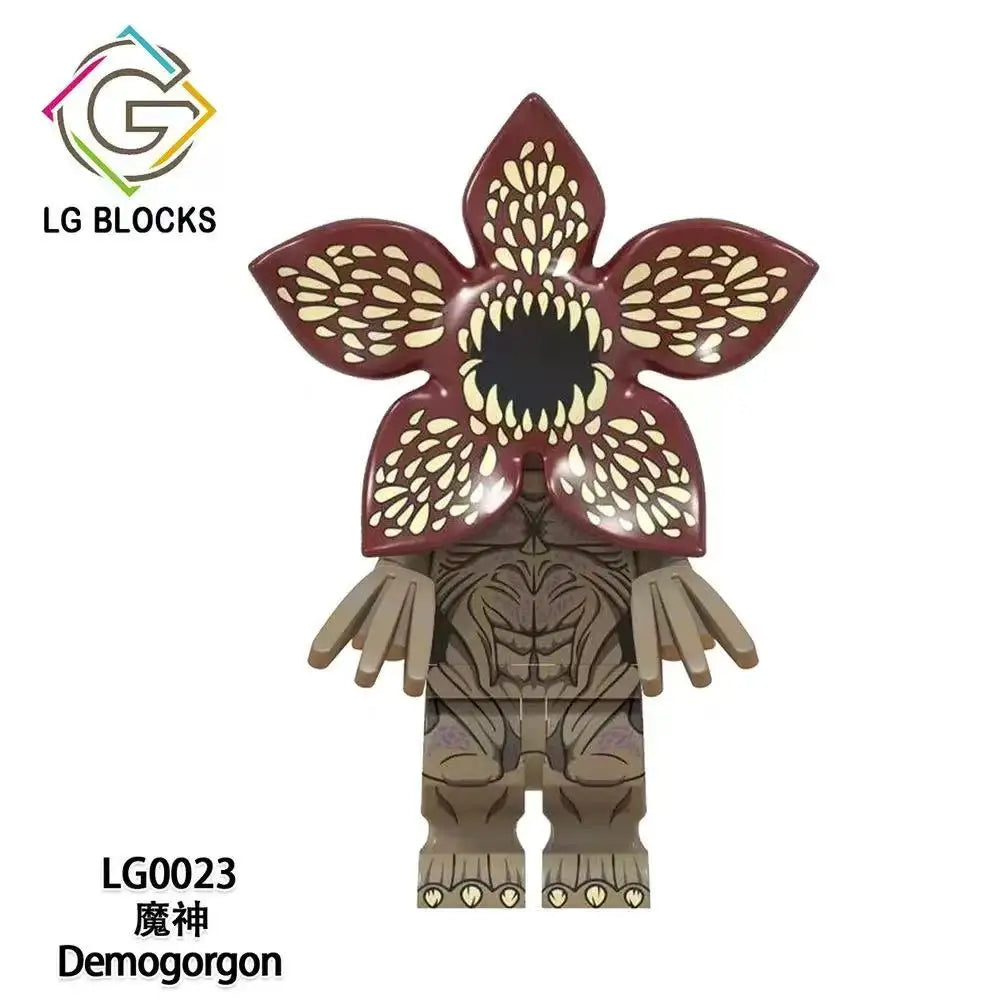 I4Pcs/Set The Horror TV Dustin Mike Lucas Will Demogorgon Model Building Blocks Enlighten Action Figure Bricks Toys For Children