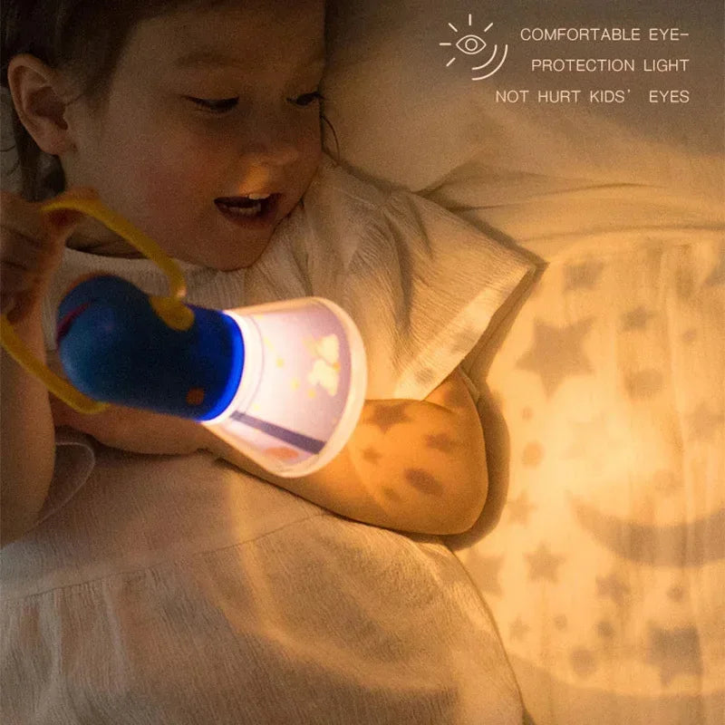 Children's Story Projector with Night Light Flashlight Toy Story Machine Sleeping Lamp Luminous Toys Baby Early Education Toys