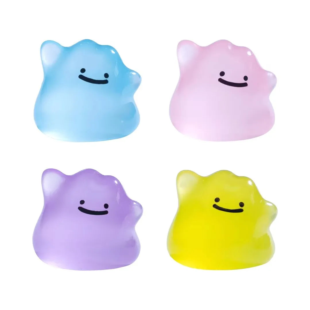 6Pcs/Set Pocket Monsters Anime Figure Kawaii Ditto In Disguise Change At Will 1.5cm PVC Adult Pokemon Model Dolls Toy Gift