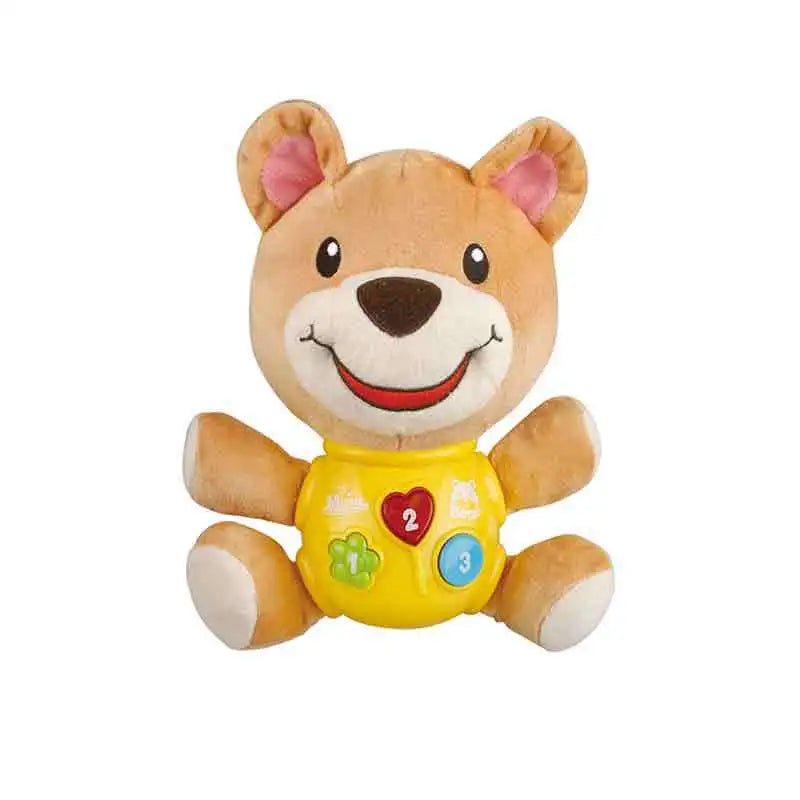 Family Enlightenment Toy Baby Coax Artifact Animal Doll Doll with Electric Sound and Light Music Baby Comfort Plush Toy
