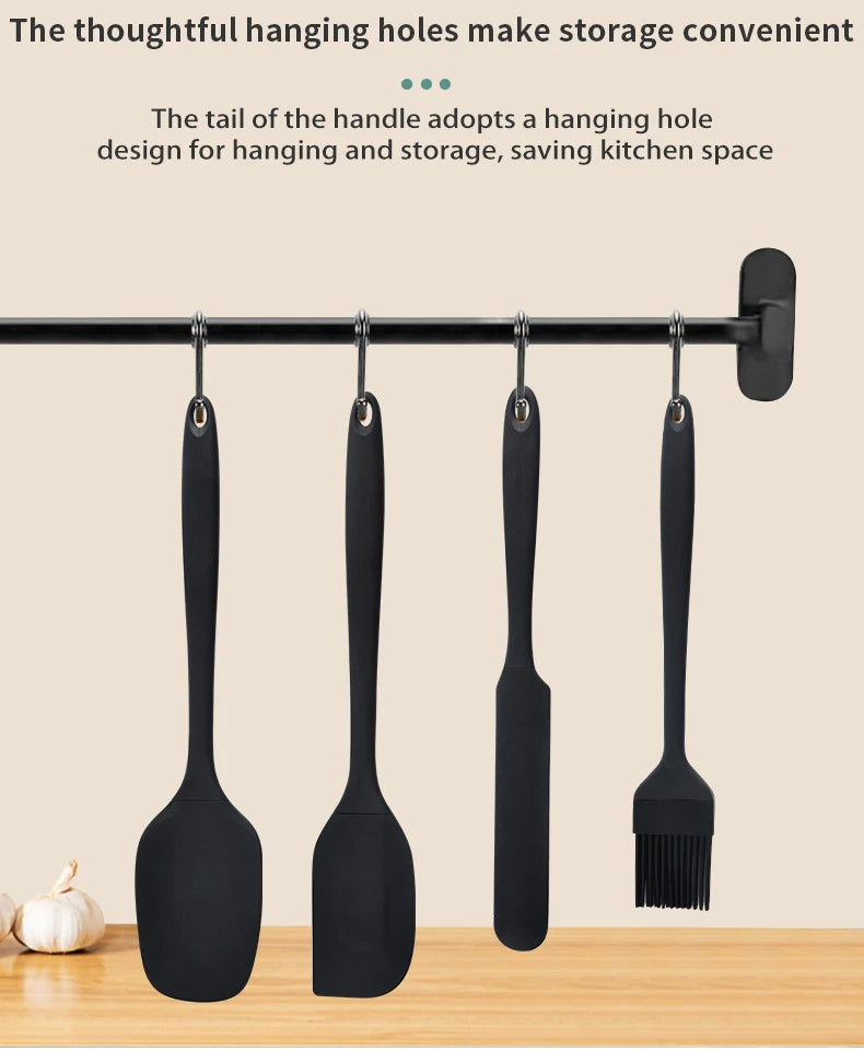 6-Piece Silicone Kitchenware Set with Spatulas and Oil Brush Kit