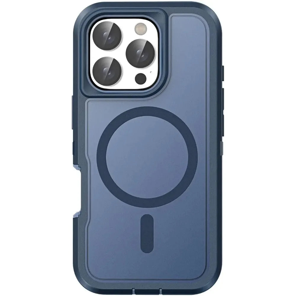 Premium Heavy Duty OTT Magnetic Armor Case For iPhone 18 17 16 15 14 Plus 13 Pro Max Anti-Slip Grip Charging Protect Cover Box