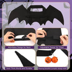 Small Dogs Harness Halloween Pet Bat Wings Dog Bat Costume Wings Halloween Accessory for Puppy Dog Cat Halloween Party Decor