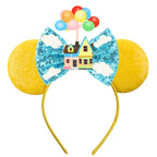 2026 Trip Mouse Ears Headband for Girls Women Sequin Castle 5"Bow Hairband Festival Party Cosplay DIY Hair Accessories
