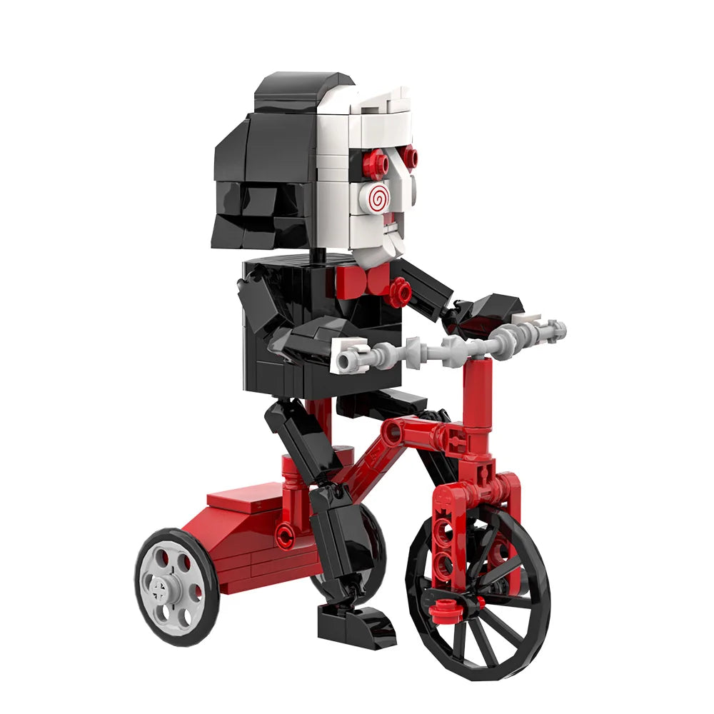MOC Chainsaw Scary Puppet Billy Doll Building Blocks Horror Movie Toy Murderer Action Figure Puzzle Brick Adult Gift For Kid