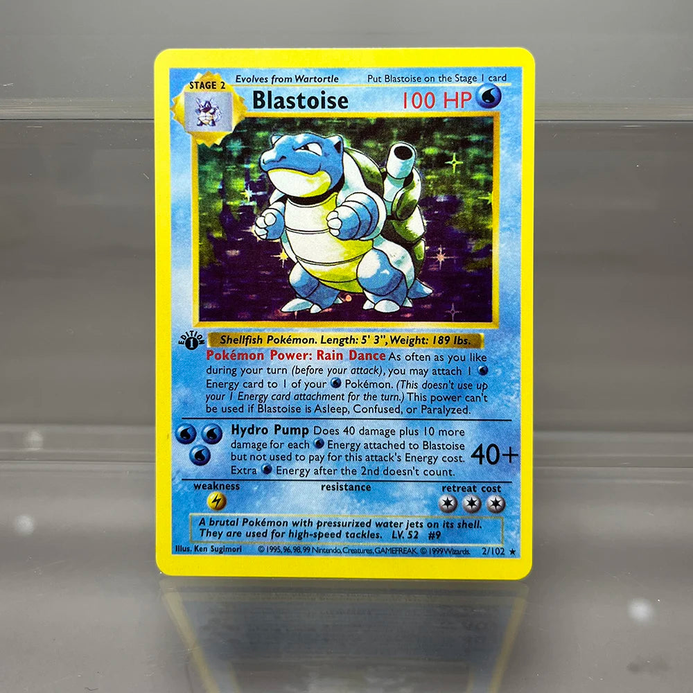 PKM Cards 1st Edition Charizard Blastoise Dragonite 1996 Base Set Single Foil Cards Game Collection Cards PTCG Proxy Cards