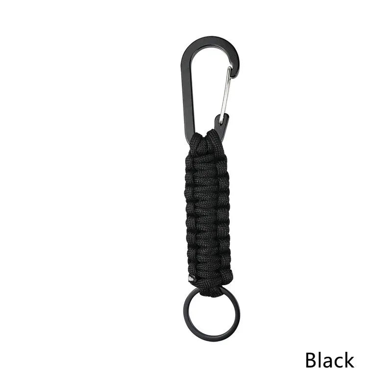 Tactical Paracord Keychain Survival Lanyard with Carabiner Cli