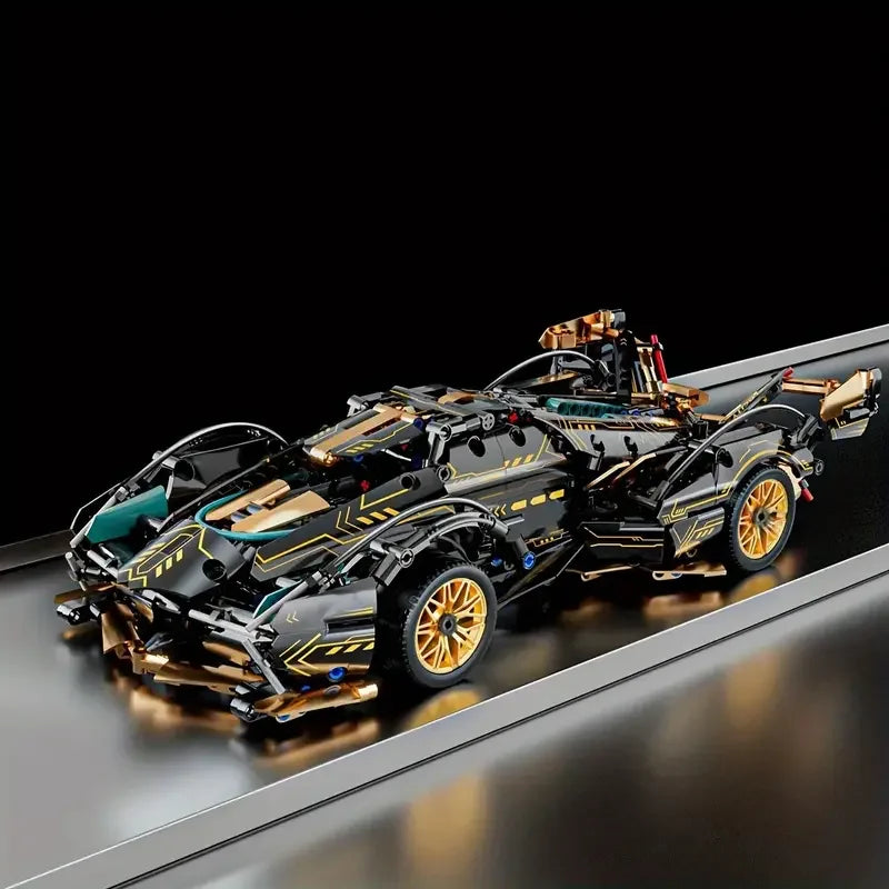 1690PCS Green Racing Car Building Blocks – DIY Model Kit