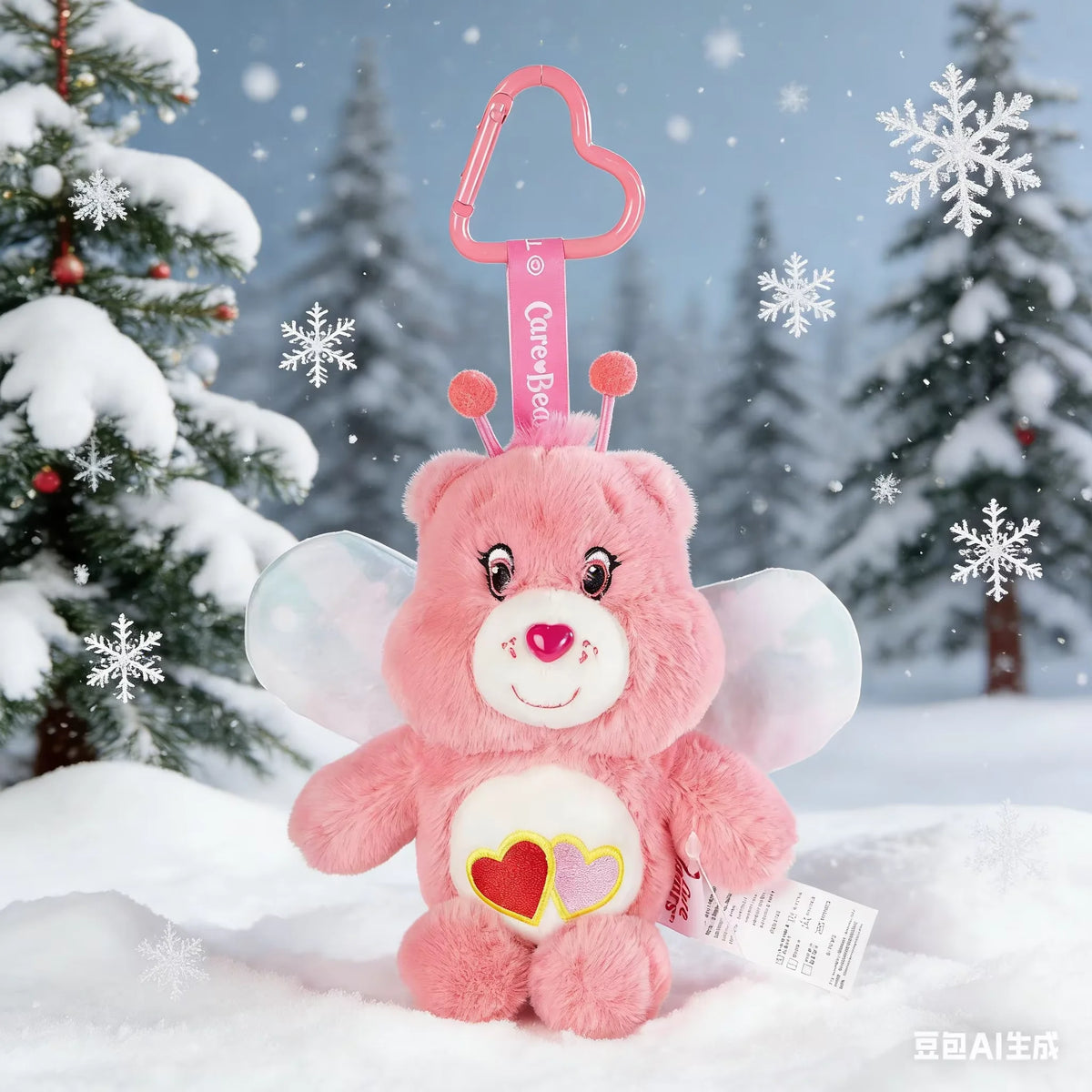 Care Bears Rabbit Hat Plush Keychain Rainbow Bear Bag Charm Gift