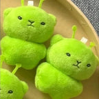 1/2/4/6/12pcs Mini Alien Cat Plush Doll Green Space Cat Pendant Portable Keychains Bag Decoration Trendy Toys Surprise Gifts