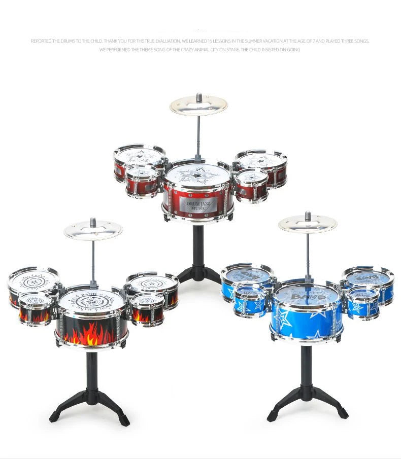 Kids Jazz Drum Set Musical Instrument Toy for Beginners
