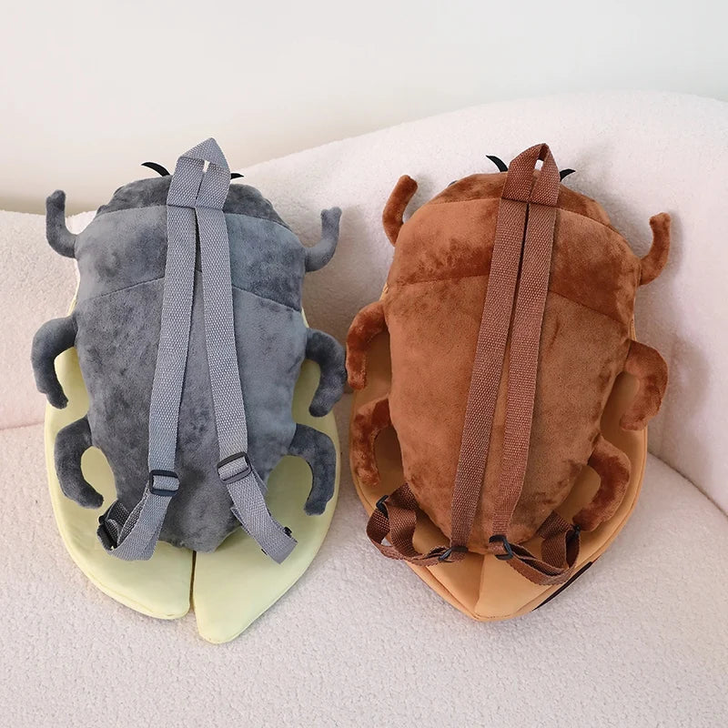 45CM Cartoon Cicada Beetle Plush Backpack Soft Stuffed Toy