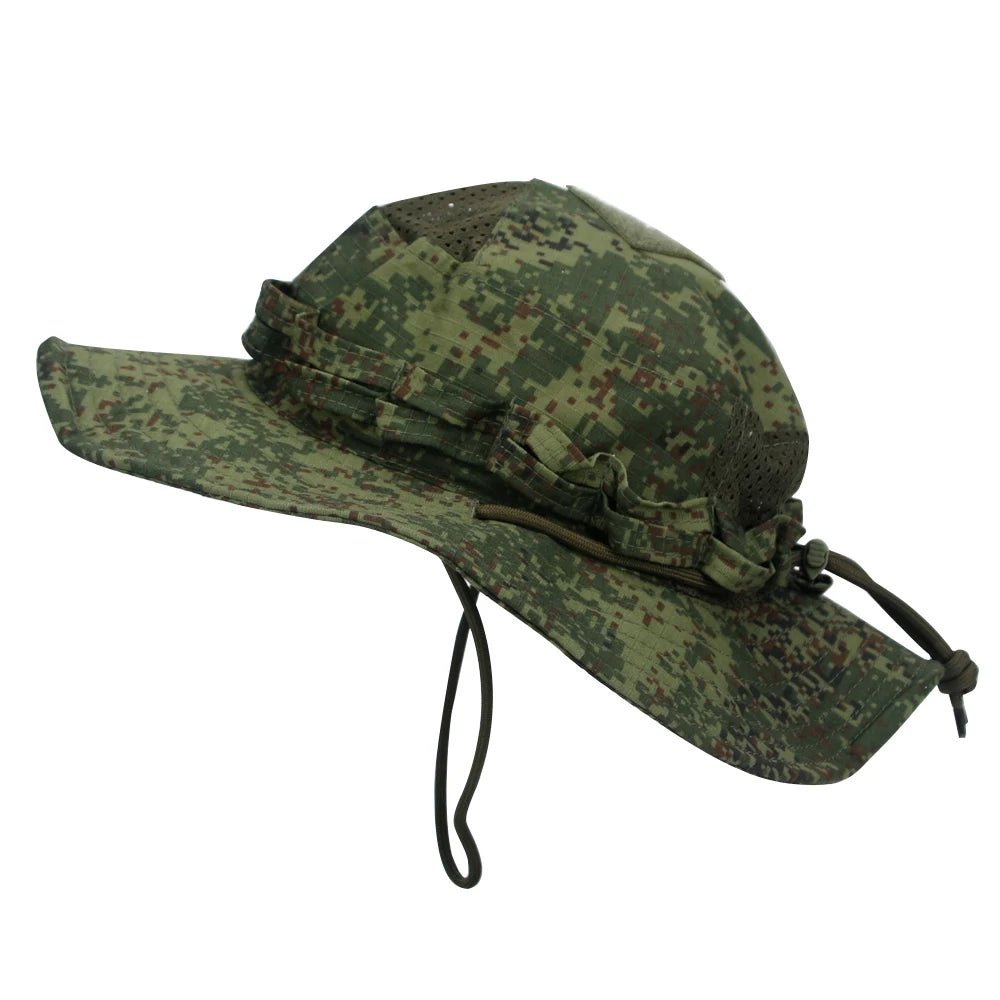 1pc/3pcs Camo Boonie Hat Sunscreen Breathable Bucket Hat Men's Outdoor Hiking Hunting Fishing Windproof Fisherman's Hat