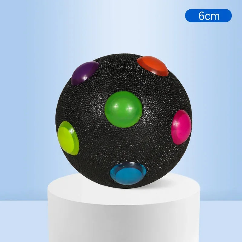 Dog TPR Glow Ball 3 Color Flashing Elastic Teeth Cleaning Anti Choke Training Interactive Pet Toy  Safe Chew Resistant Non Toxic