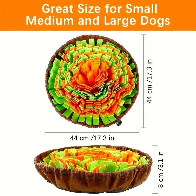 Washable Felt Dog Snuffle Mat for Slow Feeding and Nose Work