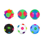 Dog TPR Glow Ball 3 Color Flashing Elastic Teeth Cleaning Anti Choke Training Interactive Pet Toy  Safe Chew Resistant Non Toxic