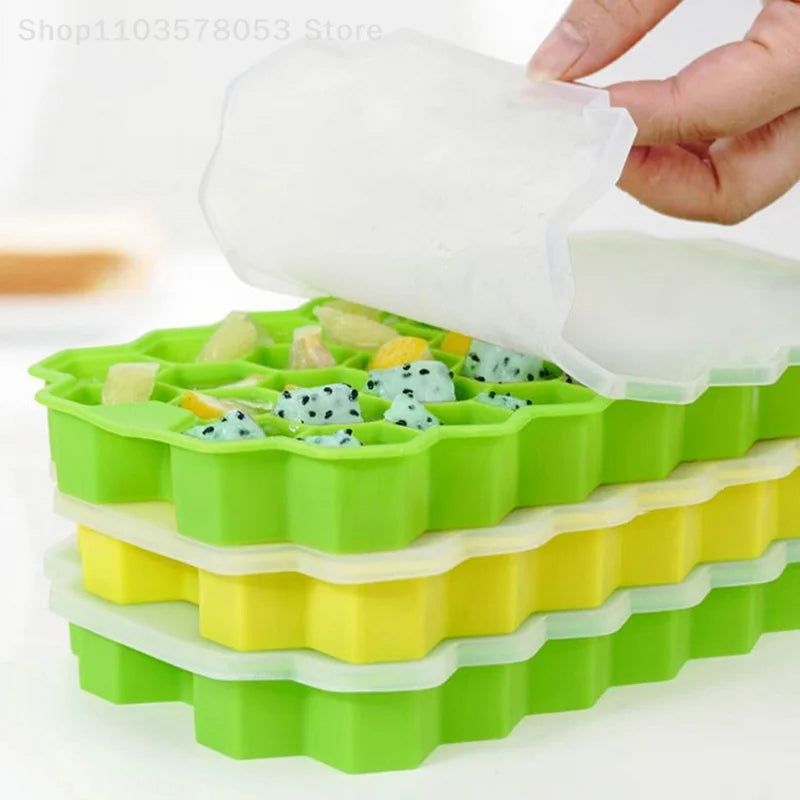 37 Grid Silicone Meatball Mold with Lid for Rice and Fish Balls