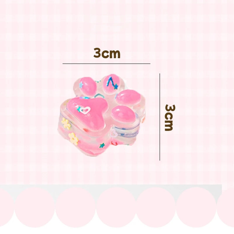 10pcs Mini Cute Cat Claw Plush Pinch Fun Colorful Halloween Christmas Party Pack Fillers for Pressure Reduction Cartoon Style
