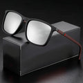 Classic Square Men’s Sunglasses Lightweight Black Frame for Travel & Daily Wear