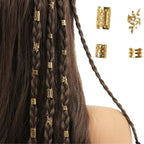 40PCS/Set Women's Elegant Hollow Hair Rings Set with Various Patterns DIY Hair Accessories for Girls Loc Hair Jewelry for Braids