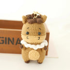 Cute Puppy Crochet Keychain Handmade Dog Bag Charm